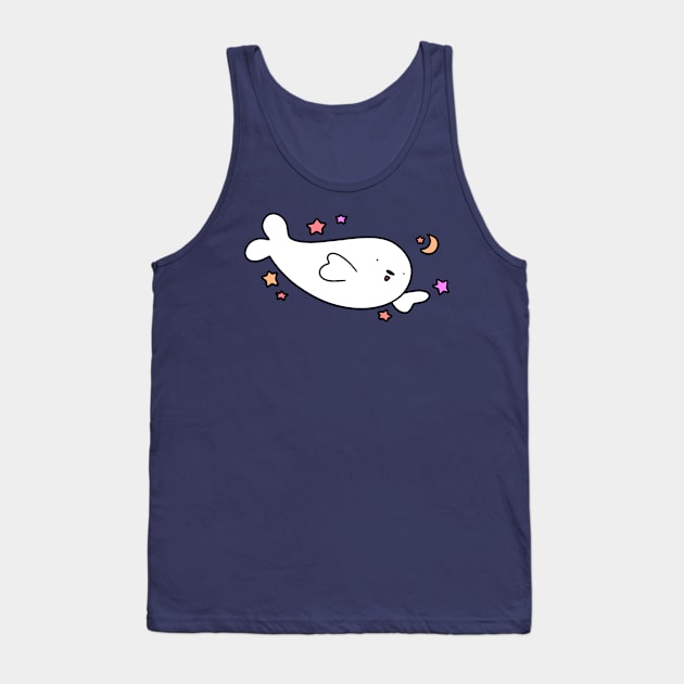 Stars and Moon Baby Harp Seal Tank Top by saradaboru